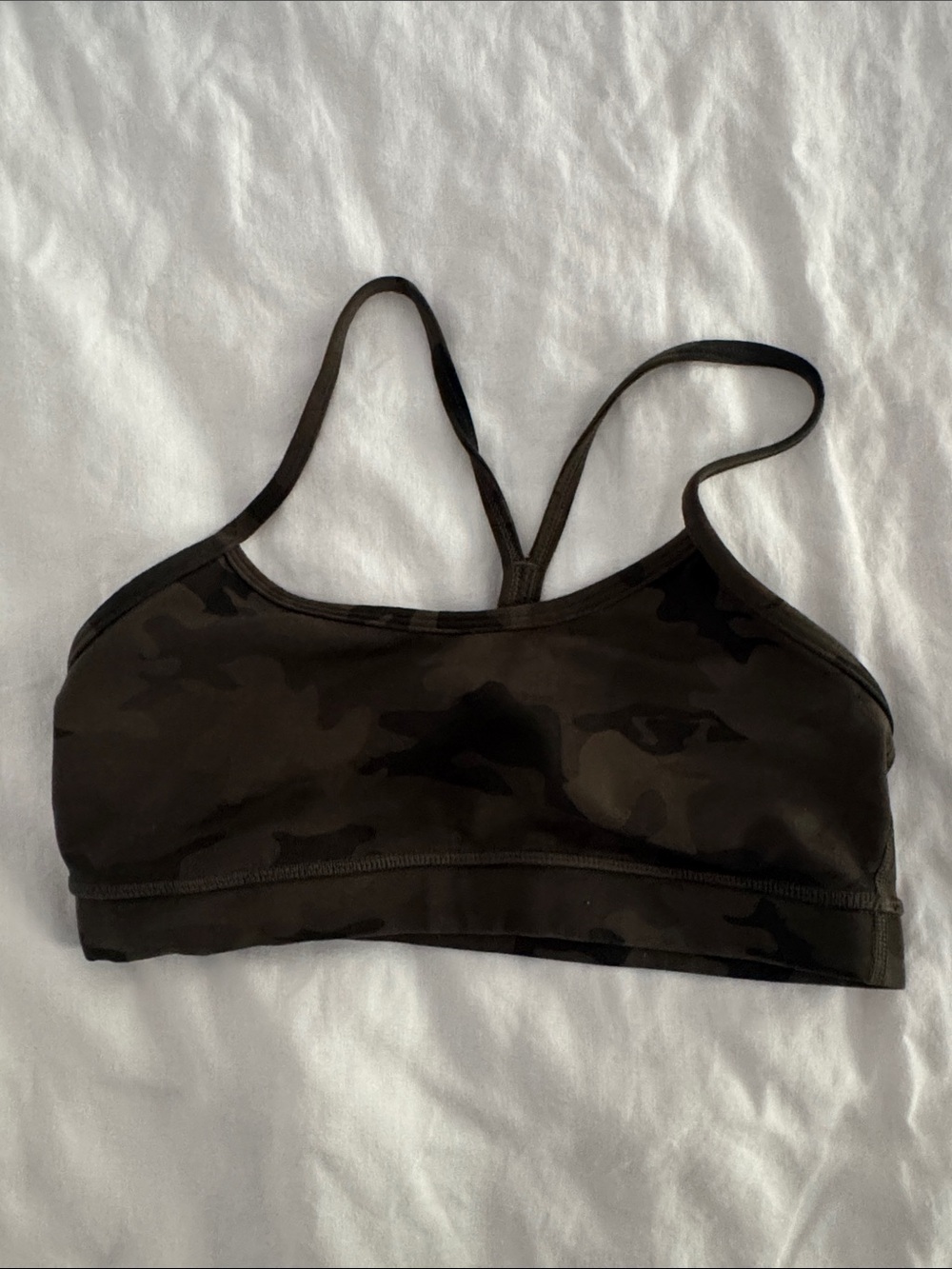 lululemon athletica Black Camo Thin-Strap Sports Bralette